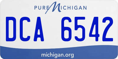 MI license plate DCA6542