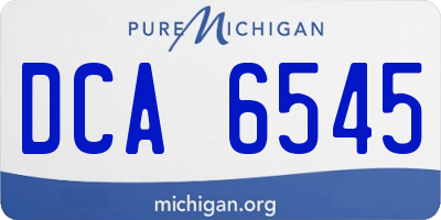 MI license plate DCA6545