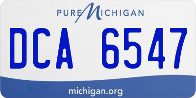 MI license plate DCA6547