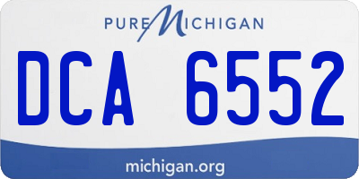 MI license plate DCA6552