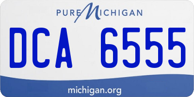 MI license plate DCA6555