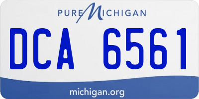 MI license plate DCA6561