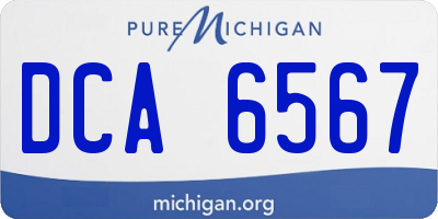 MI license plate DCA6567