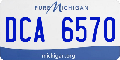 MI license plate DCA6570