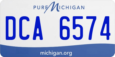 MI license plate DCA6574