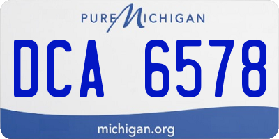 MI license plate DCA6578