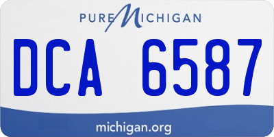MI license plate DCA6587