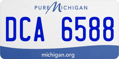 MI license plate DCA6588