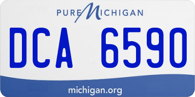MI license plate DCA6590