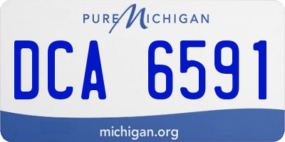 MI license plate DCA6591