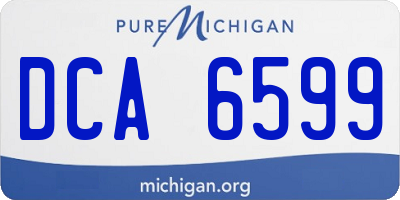 MI license plate DCA6599