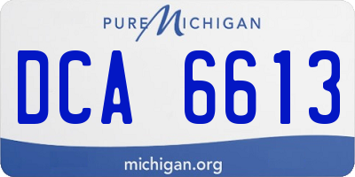 MI license plate DCA6613