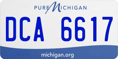 MI license plate DCA6617