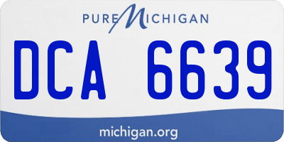 MI license plate DCA6639
