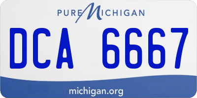 MI license plate DCA6667