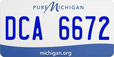 MI license plate DCA6672