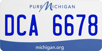 MI license plate DCA6678