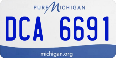 MI license plate DCA6691