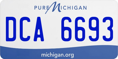 MI license plate DCA6693