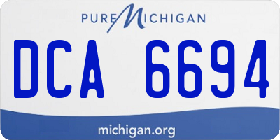 MI license plate DCA6694