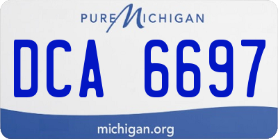 MI license plate DCA6697