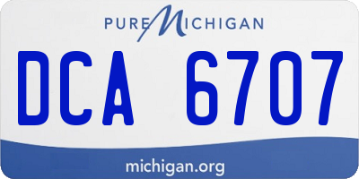 MI license plate DCA6707