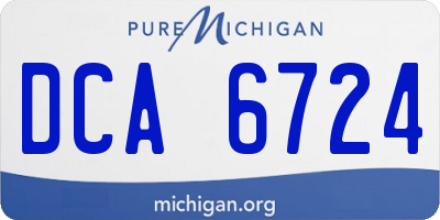 MI license plate DCA6724