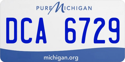 MI license plate DCA6729