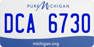 MI license plate DCA6730