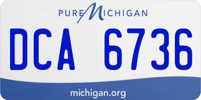 MI license plate DCA6736