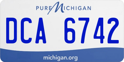 MI license plate DCA6742