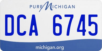MI license plate DCA6745