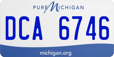 MI license plate DCA6746