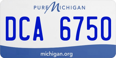 MI license plate DCA6750