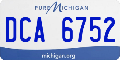 MI license plate DCA6752