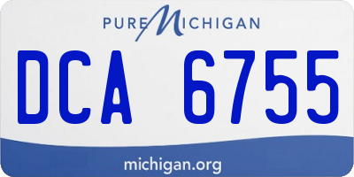 MI license plate DCA6755
