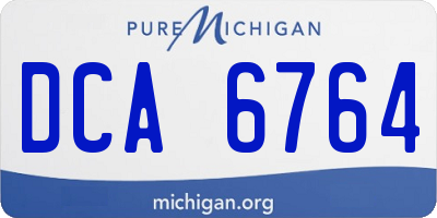 MI license plate DCA6764