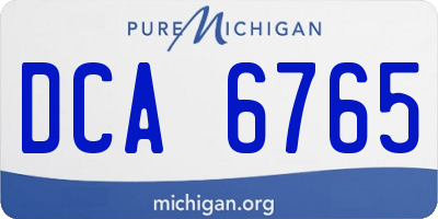 MI license plate DCA6765
