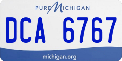 MI license plate DCA6767