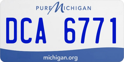 MI license plate DCA6771
