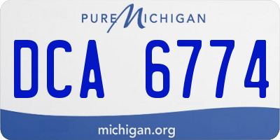 MI license plate DCA6774