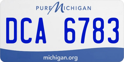 MI license plate DCA6783