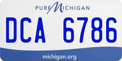 MI license plate DCA6786