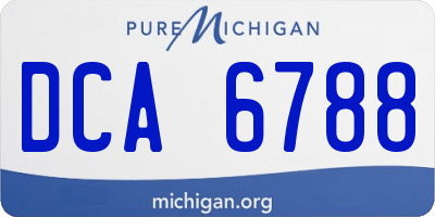 MI license plate DCA6788
