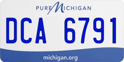 MI license plate DCA6791