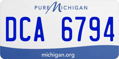 MI license plate DCA6794
