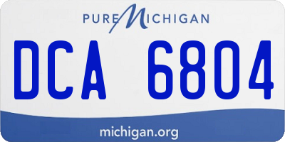 MI license plate DCA6804