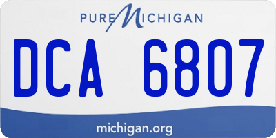 MI license plate DCA6807