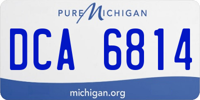 MI license plate DCA6814