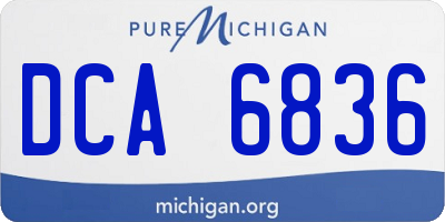 MI license plate DCA6836